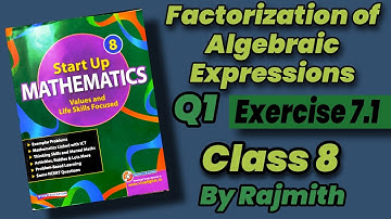 8th Factorization of Algebraic Expressions Exercise 7.1 Q1 Class8 Start Up Mathematics Rajmith study