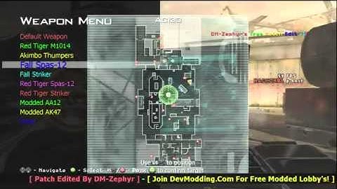MW2 DM Zephyrs Tree Patch Mega Edit Mod Menu 10th Unlock All Challenge Lobby