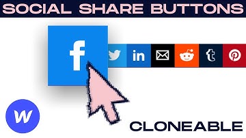 Easily Add Social Share Buttons to Webflow Websites (Free Cloneable)