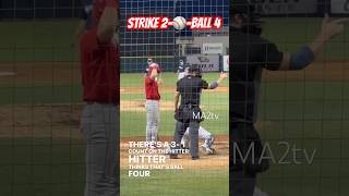 Strike 2… Ball 4!  This is an Automated Ball Strike system challenge when the umpire is wrong.  #⚾️