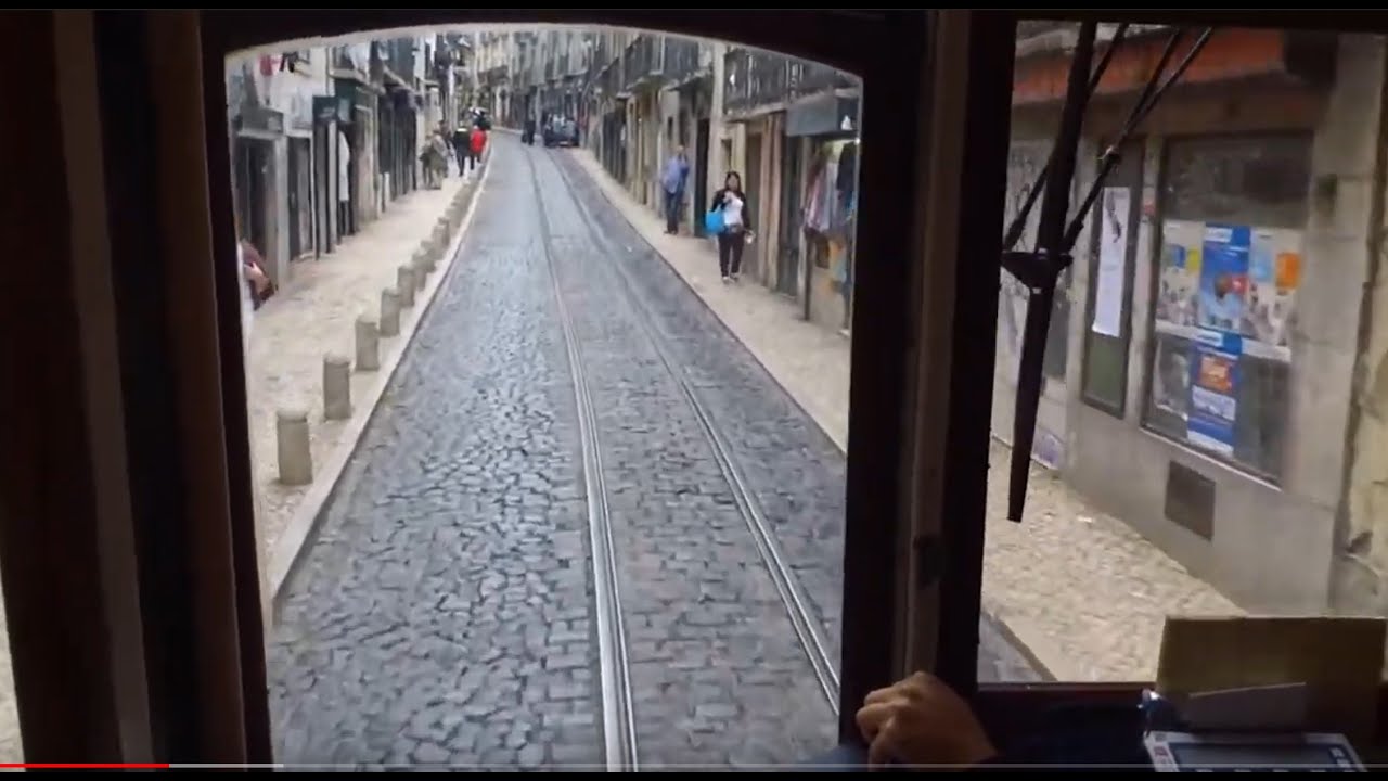 Cab Ride with Lisbon's historic trams, line 12, Elétricos de Lisboa, Lissabonner Straßenbahn 12