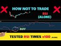 How Not to Trade? Tested the RSI Indicator Alone x100 Times