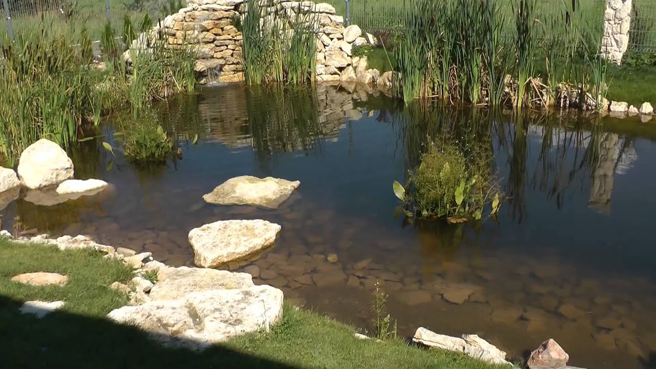 Budowa oczka,stawu cd.Stan aktualny,budowa strumyka i pomostu.