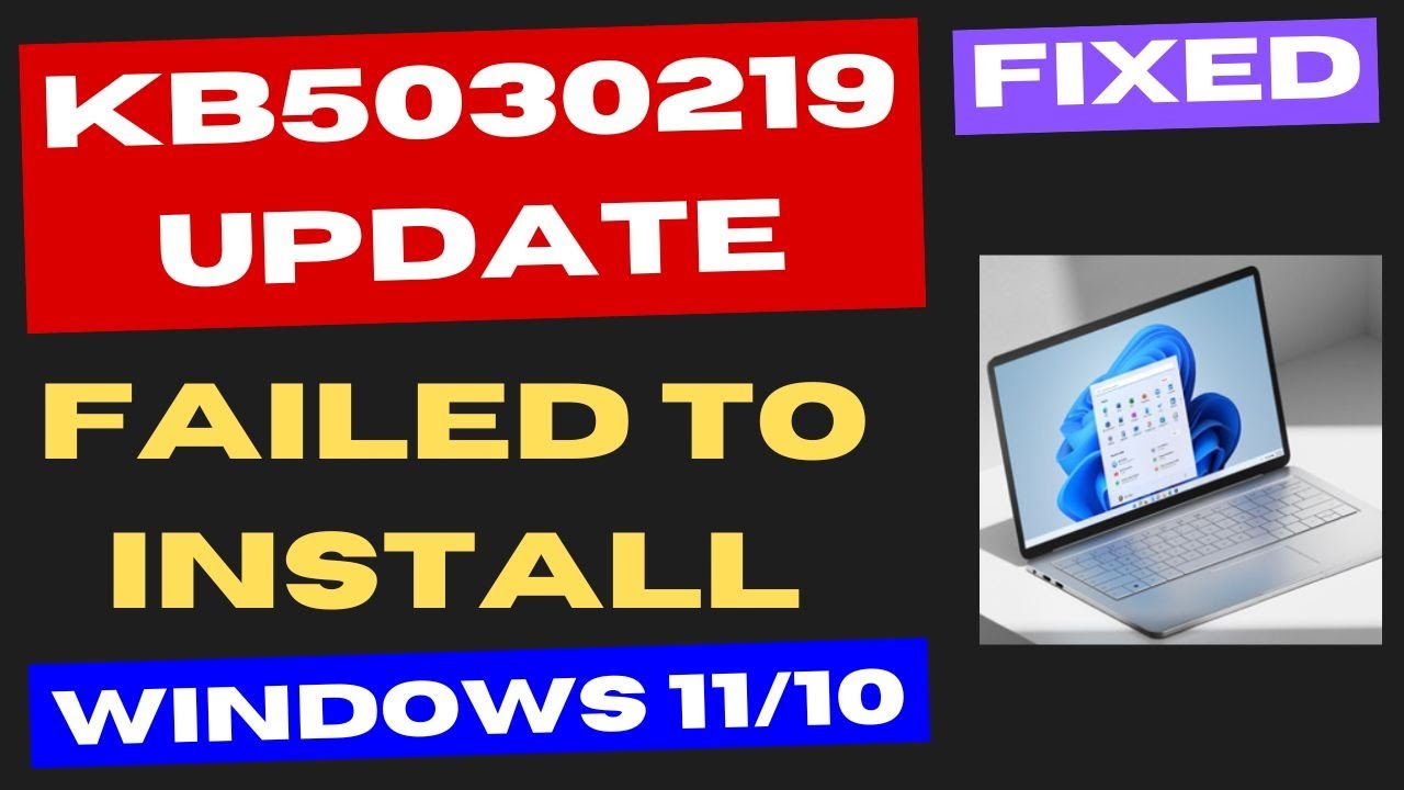 KB5030219 Update Failed to install in Windows 11 22H2 Fixed - YouTube