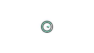 Clock icon Lottie JSON animation