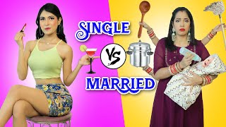 SINGLE Girl vs MARRIED Life | #Sketch #Comedy #Funny #Family | ShrutiArjunAnand