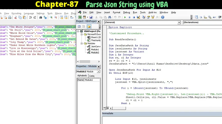 Parse Json String using VBA