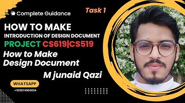 How To Make Introduction of Design Document | TASK 1| Complete Make Design document by M junaid Qazi