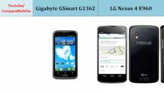 Gigabyte GSmart G1362 Versus LG Nexus 4 E960, Key features and differences