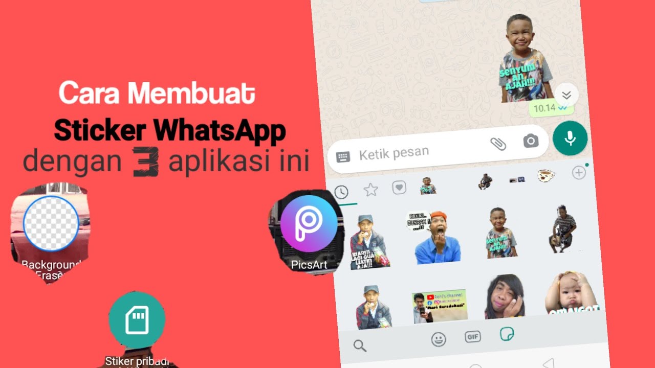 Membuat stiker  WhatsApp  messenger sendiri YouTube