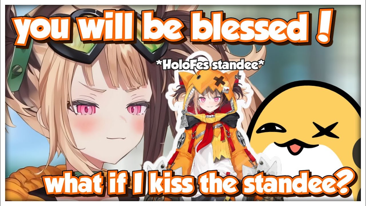 Gigi Wants to Start a Folklore About Kissing Under the Gigi Murin Standee at HoloFes 2026
