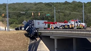 Loop 1604 on Northeast Side reopens after 18-wheeler crashes over bridge wall