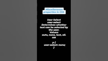 "Control Text Selection with CSS! ✂️ Master the user-select Property for Interactive Designs!"