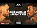 UFC PERTH LIVESTREAM DELLA MADDALENA VS PRATES FULL FIGHT NIGHT COMPANION &amp; PLAY BY PLAY