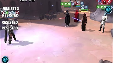 SWGOH - GAC - 5vs5 - Fennec vs Lord Vader - FAIL
