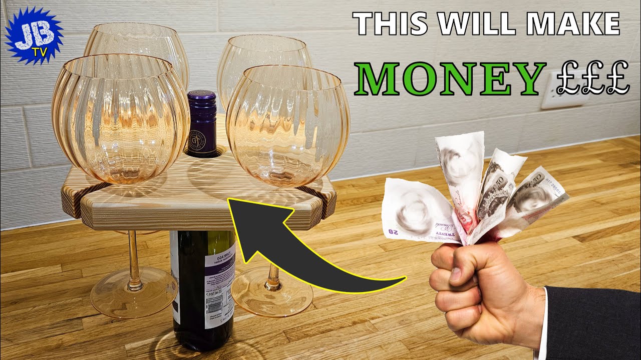 Floating Wine Bottle and Glass Holder - Sell it or Gift it - DIY