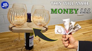 Floating Wine Bottle and Glass Holder  Sell it or Gift it  DIY Project