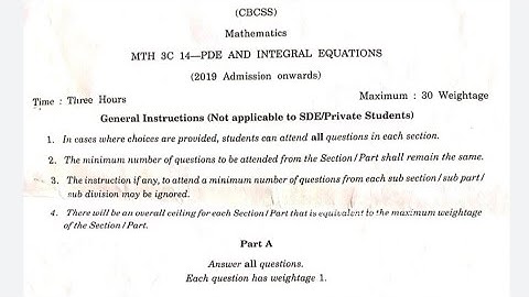 Partial differential equation |pde question paper|Third sem Msc Mathematics