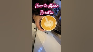 How to Make #rosetta #basicpattern #barista #latteart #coffeeart #40ml #بلجرشي #باريستا #الباحه