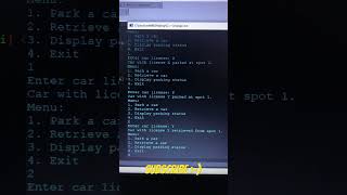 parking slot IDE dev c++ #cppprogramming