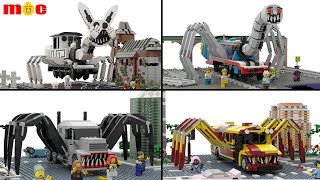 LEGO CURSED THOMAS GORDON TRAIN vs ZOMBIE BUS EATER vs MONSTER BUNNY THOMAS EXE vs TRUCK EATER