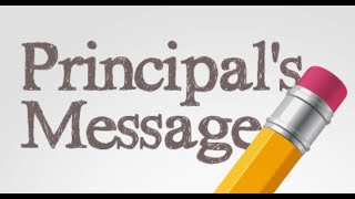 Principal's Message 8-31-20
