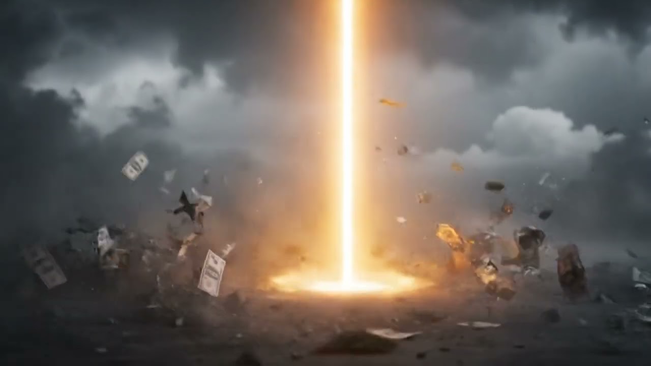 glowing Bitcoin coin.