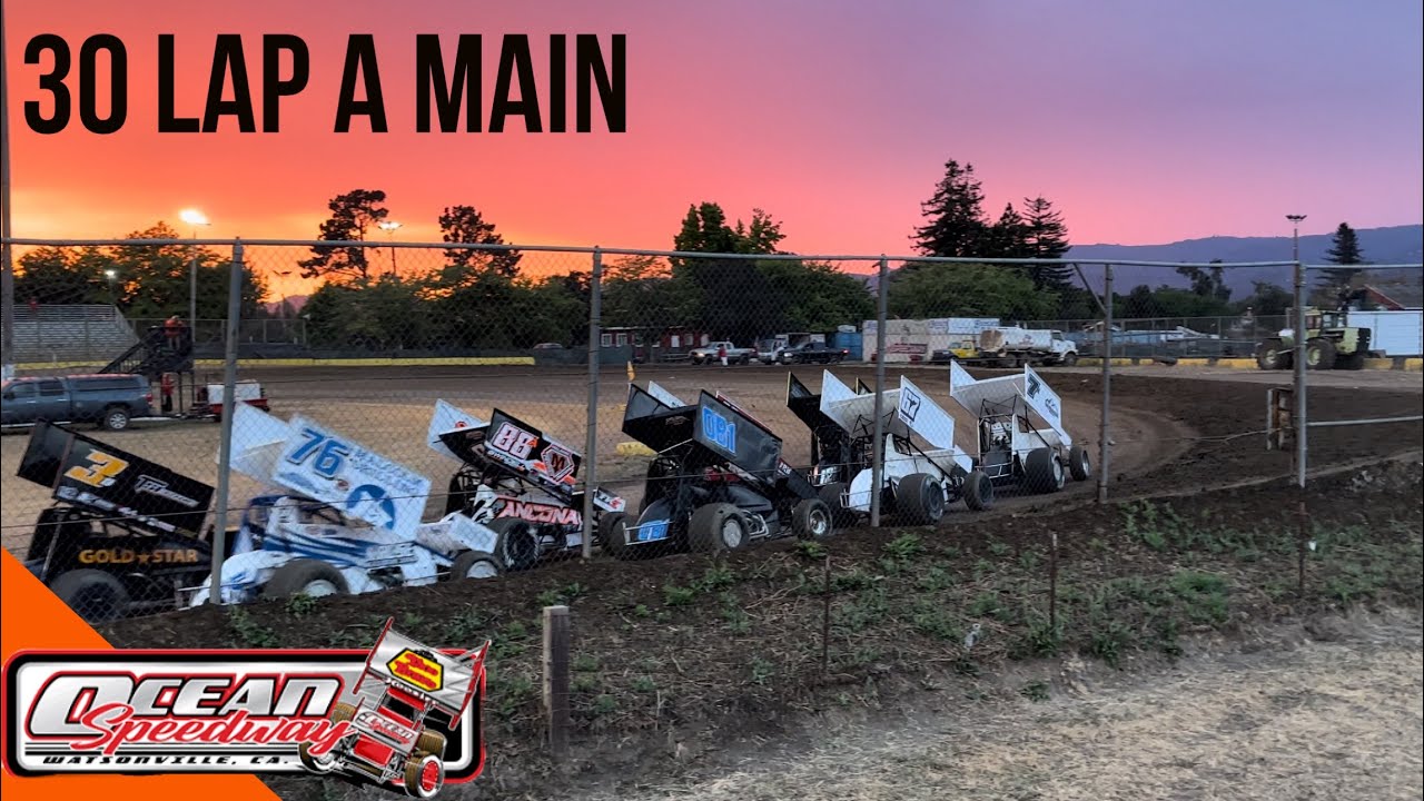 Ocean Pines Racetrack 30-Lap A Main Event: 360 Winged Sprint Cars at Ocean Speedway (Aug 3 ...