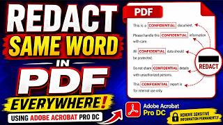 How to Redact the Same Word Everywhere in a PDF Using Adobe Acrobat Pro DC (Step-by-Step Guide)