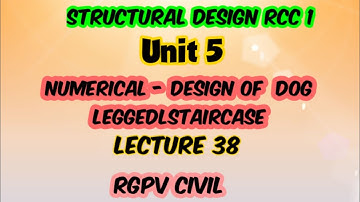 RCC 1 - Design of Dog Legged Staircase @learnwithshruti7680