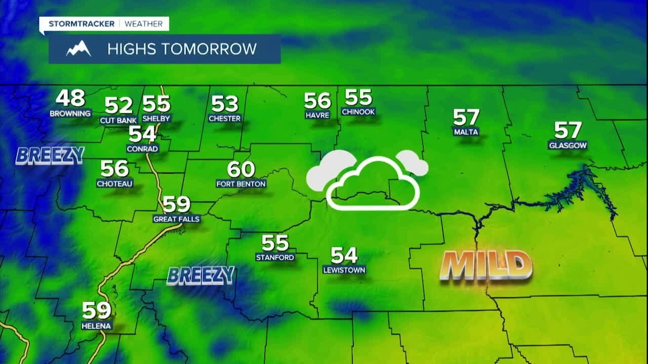 Cloudy and mild on Wednesday; breezy with scattered PM showers on ...