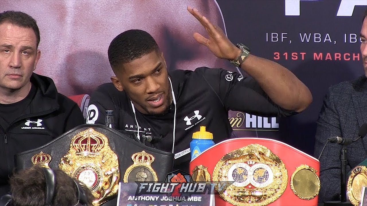 ANTHONY JOSHUA VS JOSEPH PARKER(FULL FINAL PRESS CONFERENCE & FACE OFF VIDEO)
