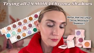 MOIRA CHROMA LIGHT EYESHADOWS | In-depth review, Eye Swatches, Urban Decay Comparisons
