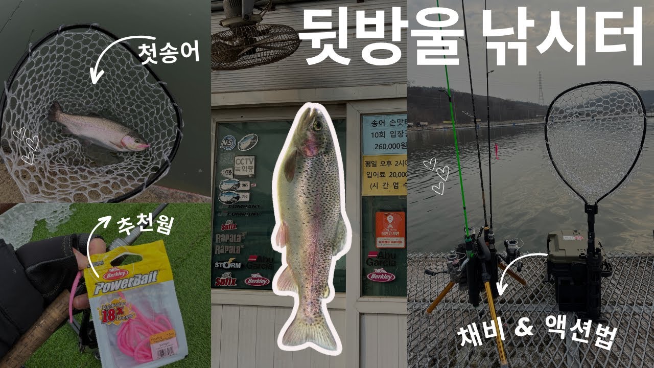 (뒷방울낚시터) 배스낚시꾼의 송어 첫 도전기 / 필살 채비 / 액션법 / 배스장비로 송어 잡기! 마릿수 꿀팁 배운거 다 방출!