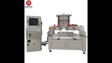 4 axis 3D Wood CNC Router Making solid wood sculpture