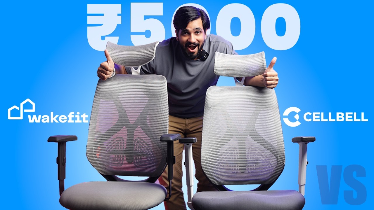 Wakefit Gravita Pro vs Cellbell C190: Which is the BEST Ergonomic Chair Under ₹5000?