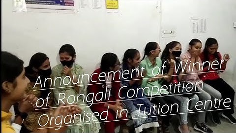 Announcement of winner of Rangoli competition organised in Coaching Adda Jourian By BALVINDER SIR