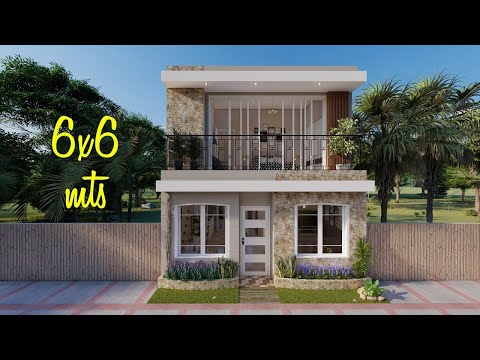 Video: Casa de madera de dos pisos 6x6: una opción de construcción de bajo costo