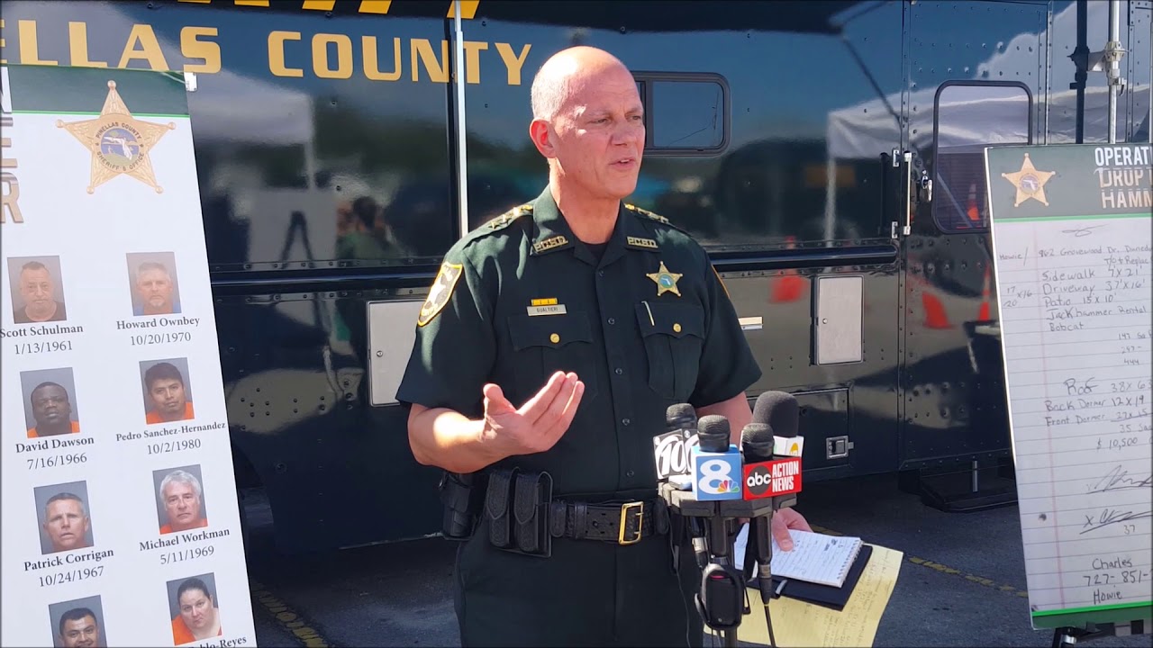 Sheriff's Press Conference for "Operation Drop The Hammer" with Surveillance Video- 2/19/2018