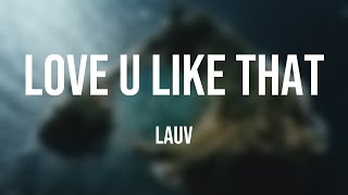 Love U Like That - Lauv |With Lyric| 🪳