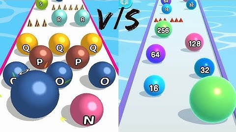 AZ Run VS  Ball Run 2048 -- All Levels Gameplay