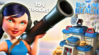 Boom Beach 104 Max Level Zookas! BOOSTED All Zooka Attack Strategy!