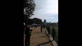 Stepping off bus-million man march 2015