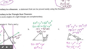 4.1 Apply Triangle Sum Properties Video Lesson Geometry