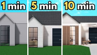 Building a Bloxburg House in 1 MINUTE, 5 MINUTES AND 10 MINUTES! by insomnia 366,791 views 9 months ago 12 minutes, 25 seconds