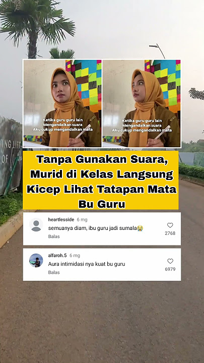 Tanpa gunakan suara murid dikelas yang ribut langsung diam ketika melihat tatapan ibu guru ini 😂