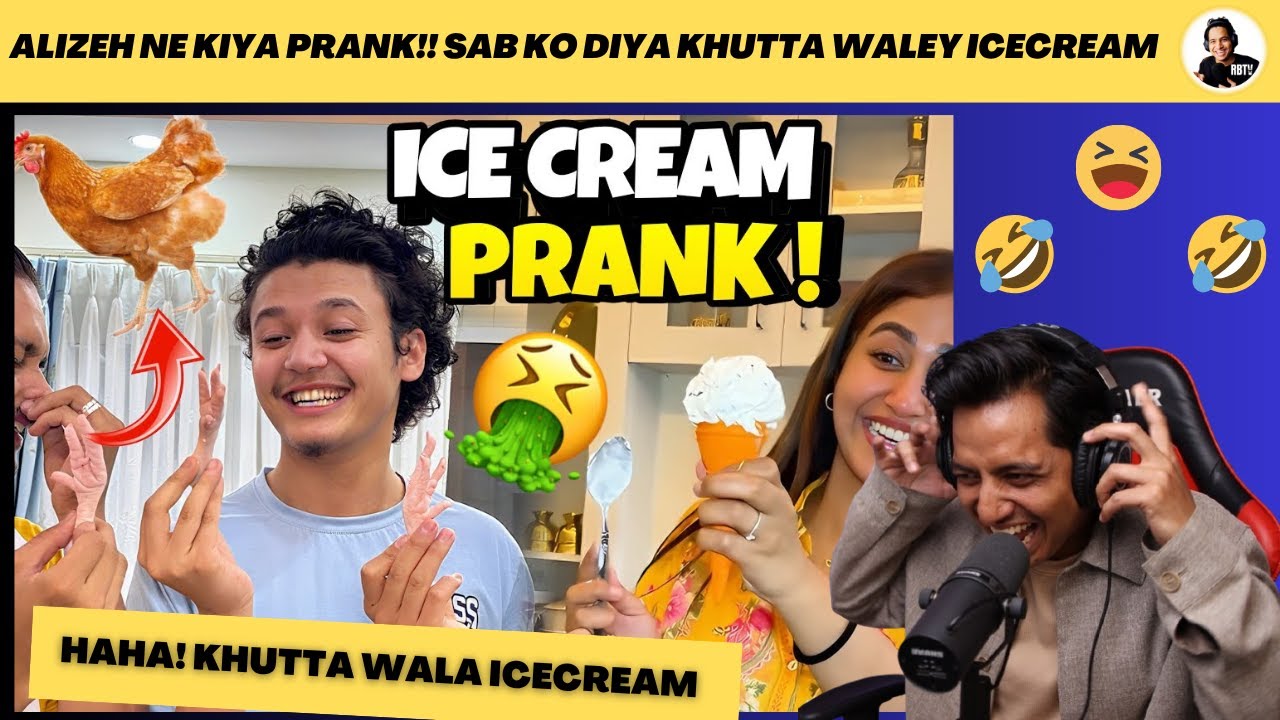 HAHA😂😂!! PRANK VIDEO | ALIZEH DID CHICKEN LEG ICECREAM PRANK  | RBTV Reaction Video IS BACK 😂