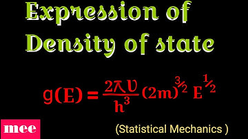 Density of States in Statistical Mechanics