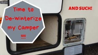 Dewinterizing a camper.  Antifreeze removal.  2017 Rockwood Mini Lite 2109s