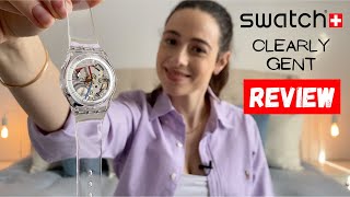 Swatch Clearly Gent Watch Unboxing   Review | Swatch Watch | Swiss Made | Clear Jelly | REF.SO28K100